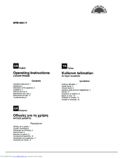 Hotpoint MTM 0821 F Operating Instructions Manual