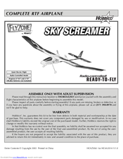 Hobbico FlyZone Sky Scream Assembly Manual