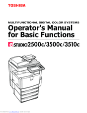 Toshiba E-STUDIO 2500C Operator's Manual