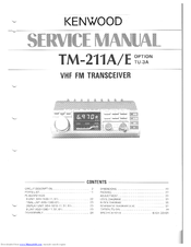 Kenwood TM-211A Service Manual