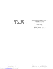T+A PDP 3000 HV User Manual