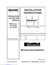 Kenmore 721.62759 Installation Instructions Manual