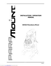 Paramount Fitness BM30 Installation & Operation Manual