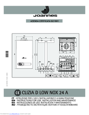 Joannes CLIZIA D LOW NOX 24 A Instructions For Use, Installation And Maintenance