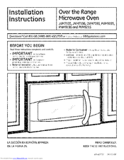 Ge JVM7195 Installation Instructions Manual
