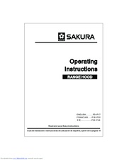 Sakura M2000 Operating Instructions Manual