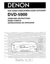 Denon Dvd 5900 Manuals Manualslib