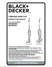 Black+Decker BDH3610SV Instruction Manual