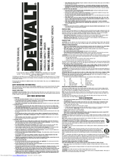 DeWalt DW059-XE Instruction Manual