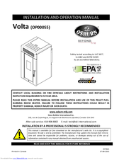 Osburn Volta OP00055 Installation And Operation Manual