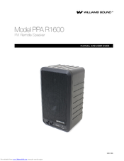 Williams Sound PPA R1600 Manual And User Manual