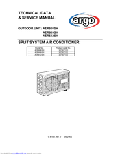 Argo AER608SH Technical Data & Service Manual