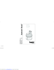 Bamix Zauberette SliceSy Instructions For Use Manual