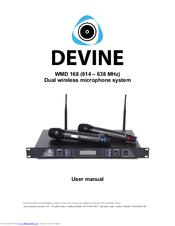 Devine WMD 168 User Manual