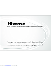 Hisense AMW2-20U4SNC1 Installation Manual