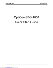 Opticon SBG-1000 Quick Start Manual