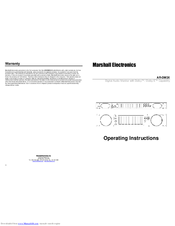 Marshall Electronics AR-DM3X Operating Instructions Manual