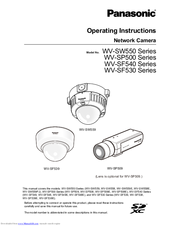 Panasonic WV-SF540 Series Operating Instructions Manual