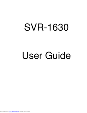 Samsung SVR-1630 User Manual