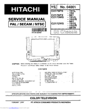 Hitachi C2178FS Service Manual