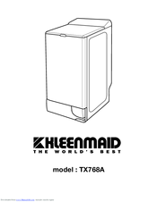 Kleenmaid TX768A Use And Care Manual