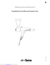 ITW Gema EasySelect-Cup Operating Instructions Manual