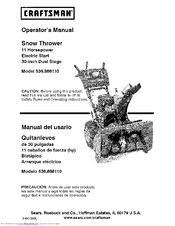 Craftsman 536.888110 Operation Manual
