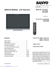 Sanyo LCD-32CA9 Service Manual