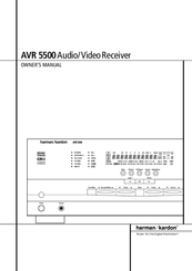 Harman Kardon AVR 5500 Owner's Manual