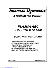 Thermal Dynamics SIGNATURE PAK 1250XRTM Owner's Manual