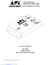 Afi MR-388S Instruction Manual