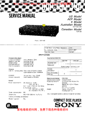 Sony CDP-390 Service Manual
