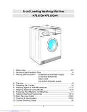 Kleenmaid KFL1500 Use And Care Manual