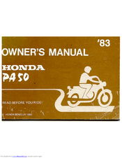 Honda PA50 Owner's Manual