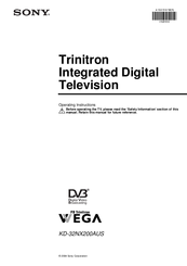 Sony Trinitron KD-32NX200AUS Operating Instructions Manual