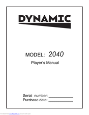 Dynamic 2040 User Manual