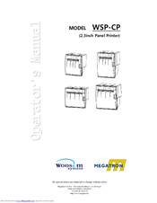 Megatron WSP-CP260 Operator's Manual