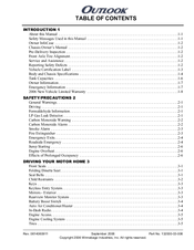Winnebago 2006 Outlook Operator's Manual