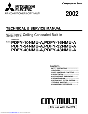 Mitsubishi Electric PDFY-24NMU-A Technical & Service Manual
