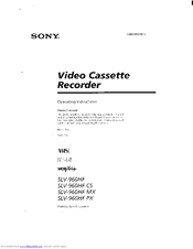 Sony SLV-960HF MX Operating Instructions Manual