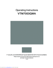 Boyo VTM7003QMA Operating Instructions Manual