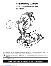 Workforce 10 Compound Miter Saw Manual