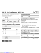 Juniper SRX100H Quick Start Manual