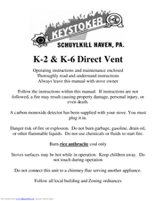 Keystoker K-2 Operating Instructions And Maintenance Manual