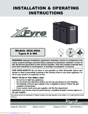 xFyre 500A Installation & Operating Instructions Manual