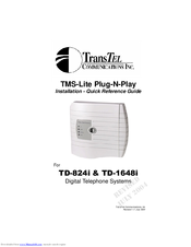 TransTel Communications TMS-Lite Installation And Quick Reference Manual