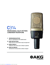 AKG C314 User Instructions