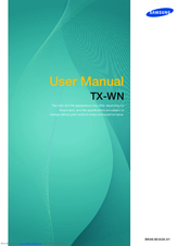 Samsung TX-WN User Manual