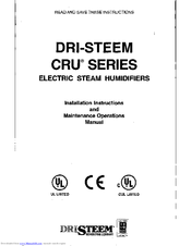DriSteem CRU SERIES Installation Instructions Manual