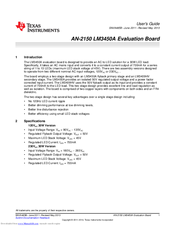 Texas Instruments AN-2150 LM3450A User Manual